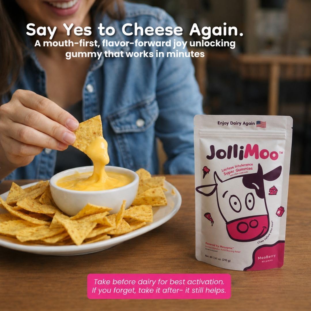 JolliMoo Lactase Enzyme Gummies | No More Dairy Pills | 10,500 ALU Per Gummy