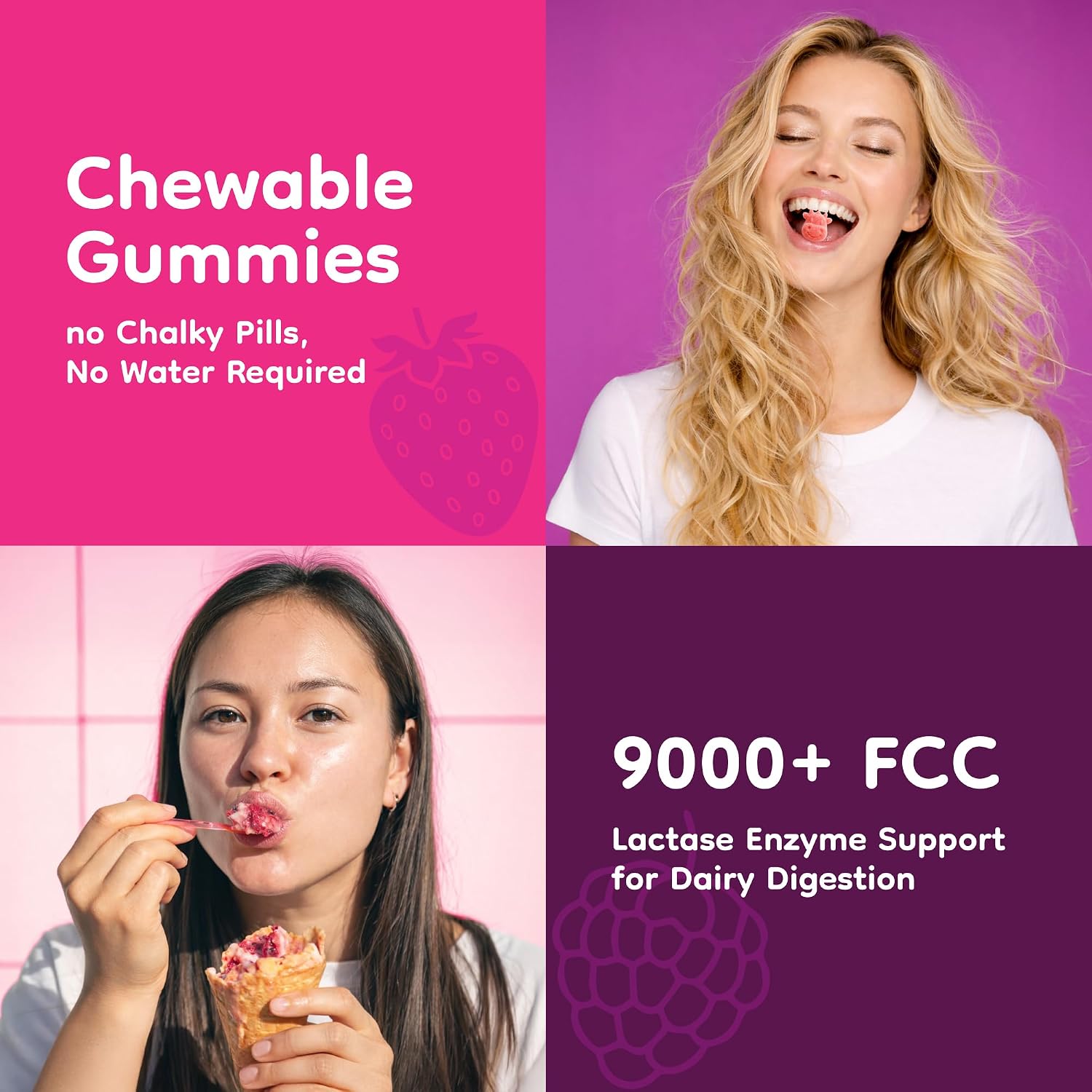 JolliMoo Lactase Enzyme Gummies | No More Dairy Pills | 10,500 ALU Per Gummy