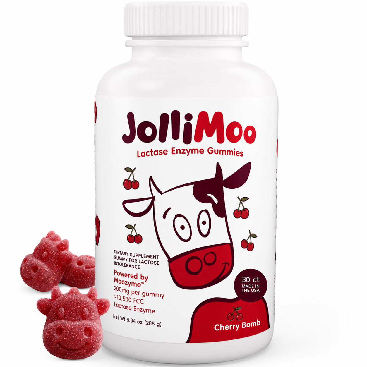 JolliMoo Lactase Enzyme Gummies | No More Dairy Pills | 10,500 ALU Per Gummy